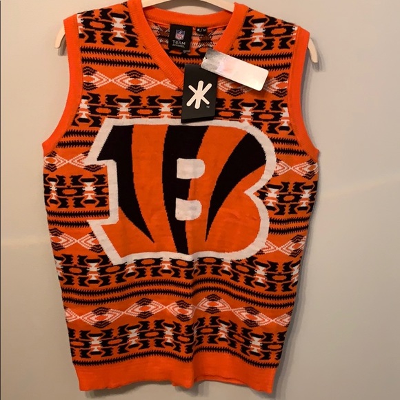 NFL Other - NWT Cincinnati Bengals Christmas sweater vest